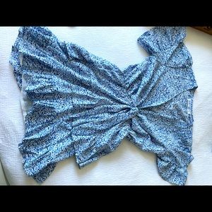 Worn once from petal and pup, tie front layered mini dress